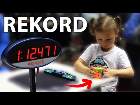 Zoe, 4 år - Sveriges yngsta tävlande i Rubik’s kub!