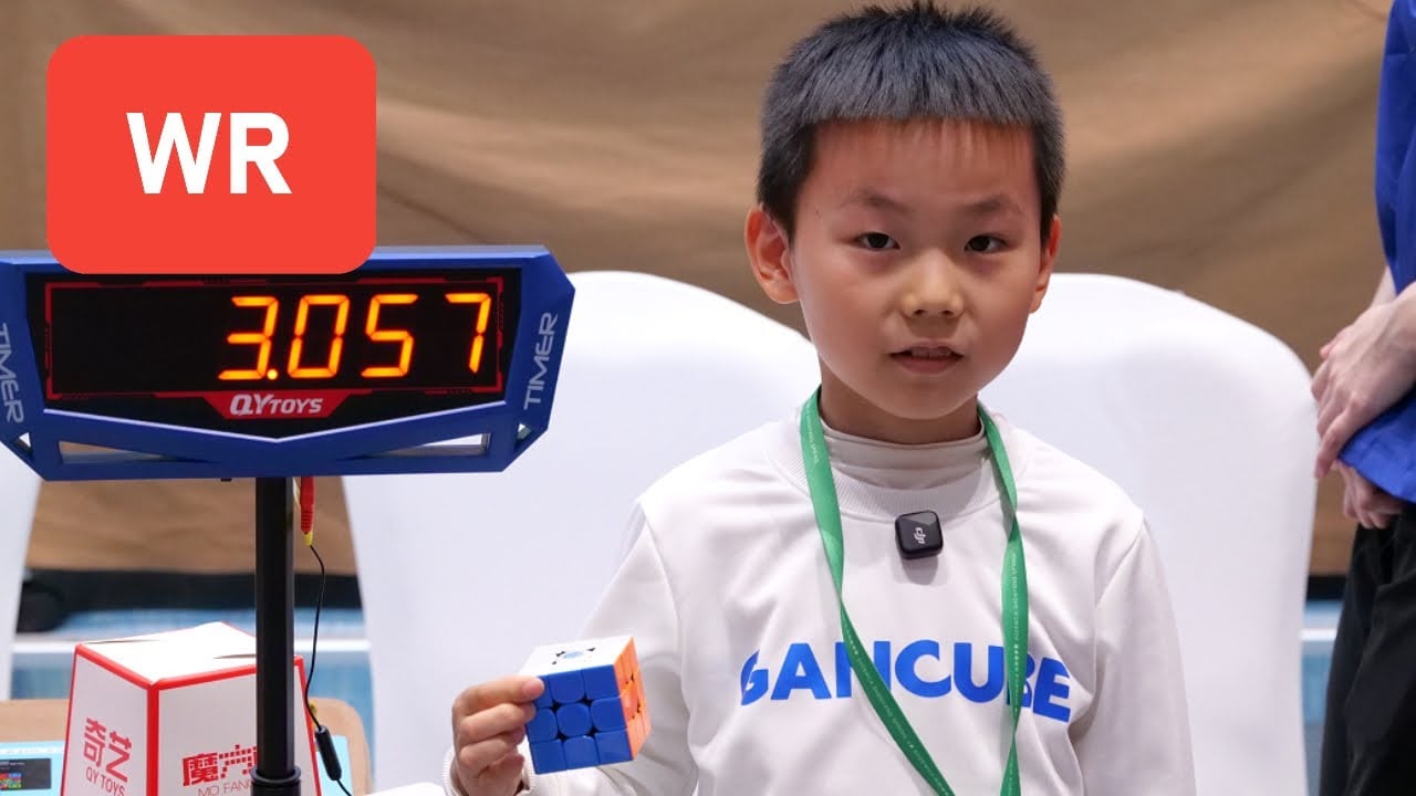 BREAKING! 3.05 Rubik’s Cube 3x3 World Record WR Single Xuanyi Geng🇨🇳 | ZB Method