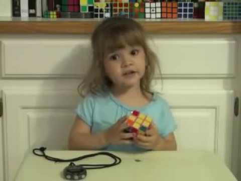 3 year old solves Rubik's Cube: Emily Gittemeier