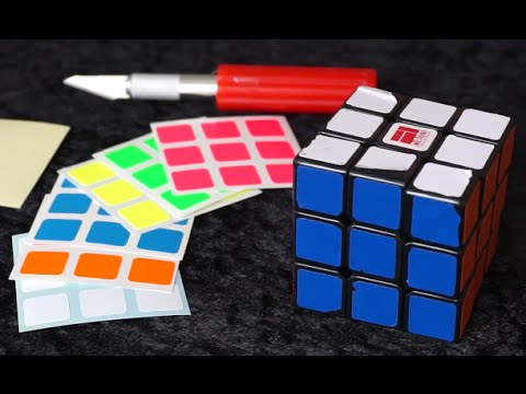Hur man byter klistermärken på en kub (stickers)