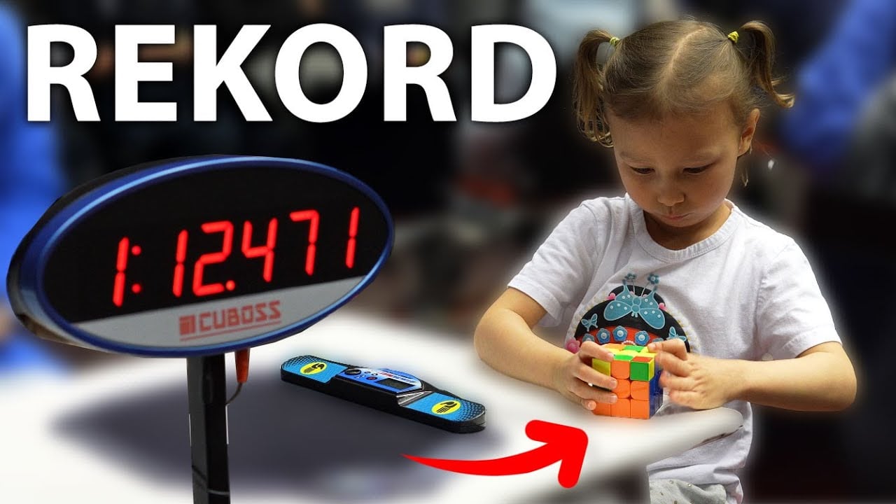 Zoe, 4 år - Sveriges yngsta tävlande i Rubik’s kub!