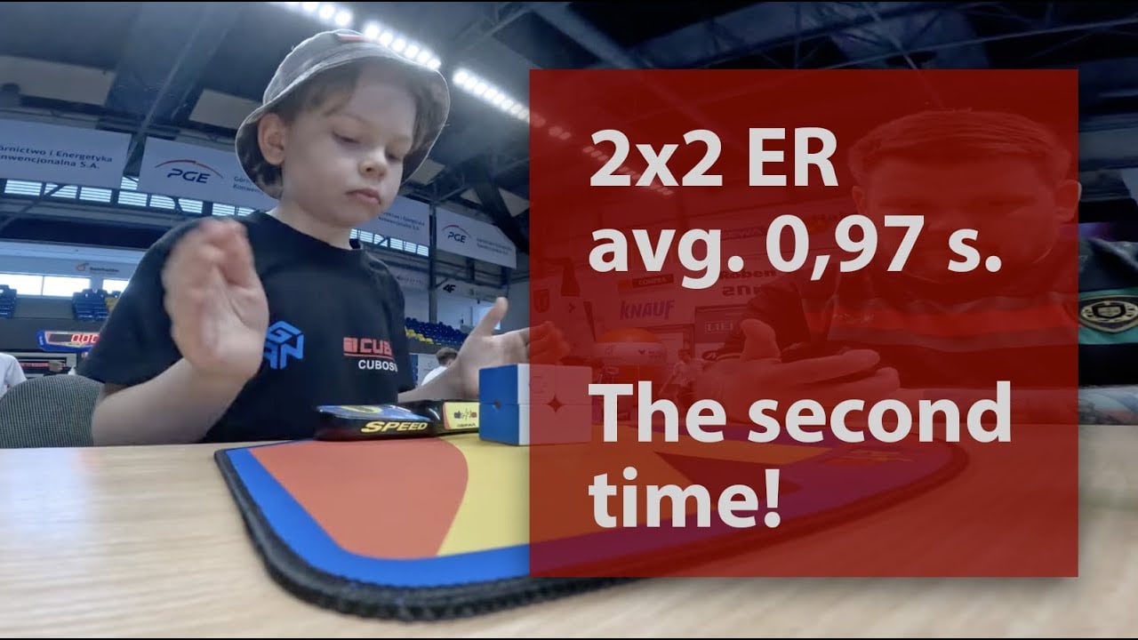 The third time's the charm. The second attempt. Teodor Zajder repeats 2x2 ER avg. 0,97 s.