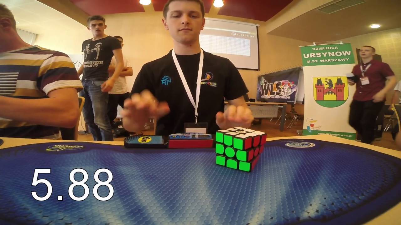 Rubik's cube average: 6.45 seconds [former world record]