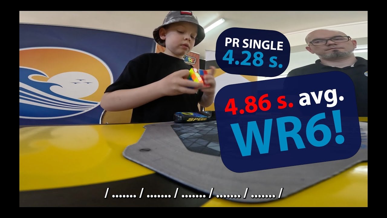 9 years old Teodor Zajder - 4.86 s. Official Rubik's Cube average (second polish sub 5 / WR6 / ER2)