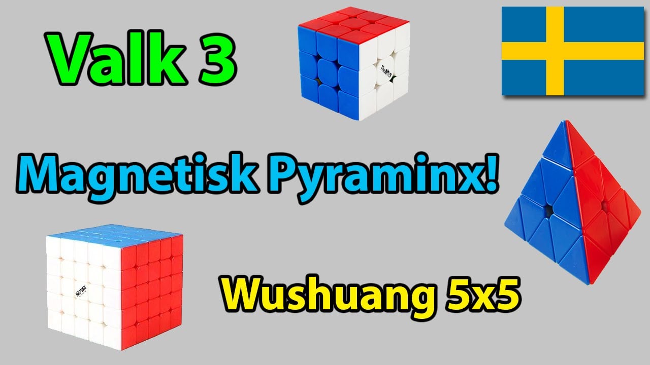 QiYi Unboxing: Nya Magnetiska Pyraminx, Valk 3,  QiYi WuShuang 5x5!