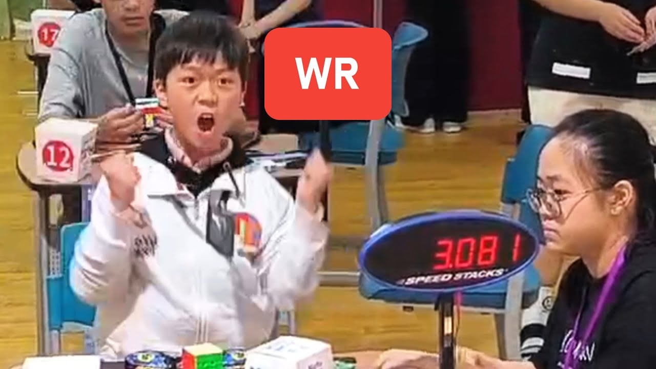 3.08 Rubik's Cube World Record Single Yiheng Wang🇨🇳 | 1-Look F2L | 3.08 3x3 WR | XMUM Cube Open 2025