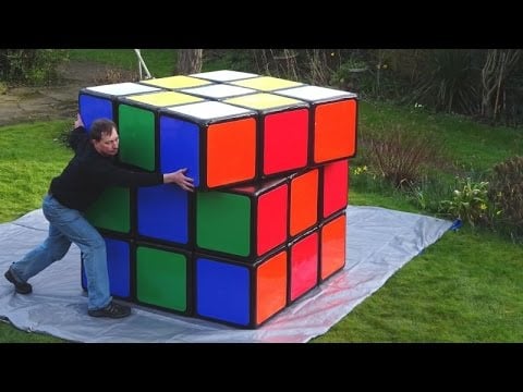 New footage! Official Biggest Rubik's Cube in the world by Tony Fisher - huge 3x3x3 twisty puzzle