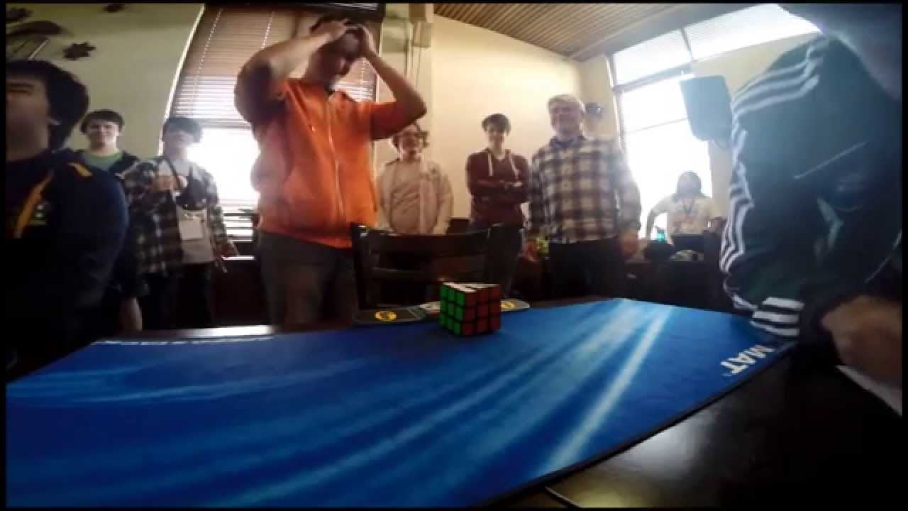Rubik's cube one-handed world record: 6.88 seconds
